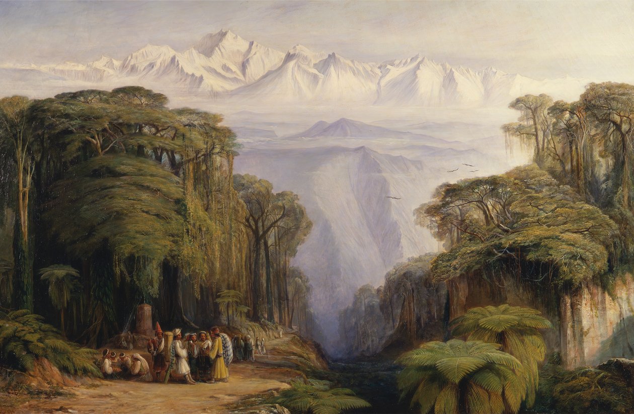 Kangchenjun da Darjeeling, India da Edward Lear