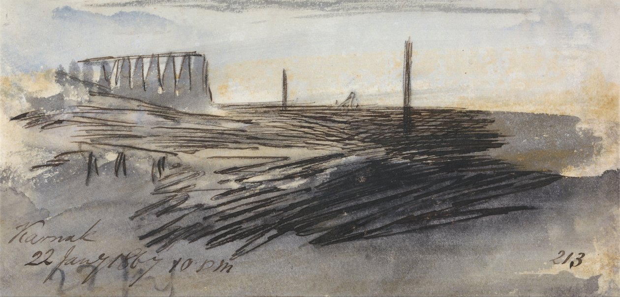 Karnak, ore 22:00, 22 gennaio 1867 (213) da Edward Lear