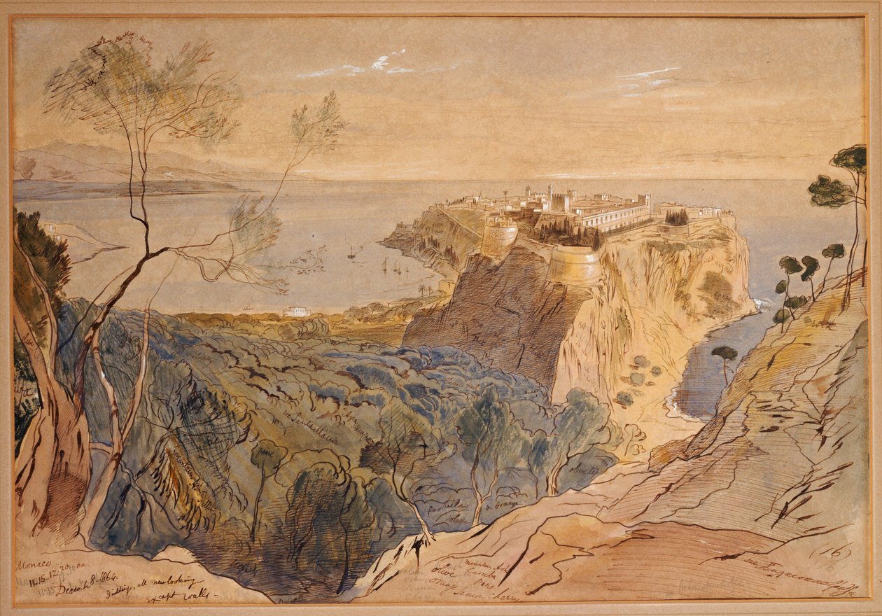 Monaco, 1864 da Edward Lear
