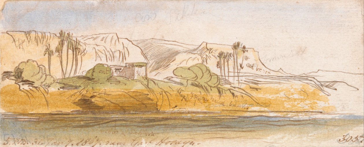 Vicino a Garf Hosayn da Edward Lear