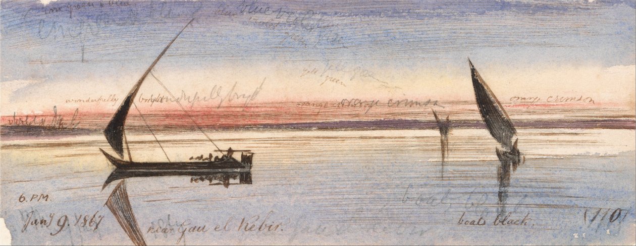 Vicino a Gau el Kebir da Edward Lear