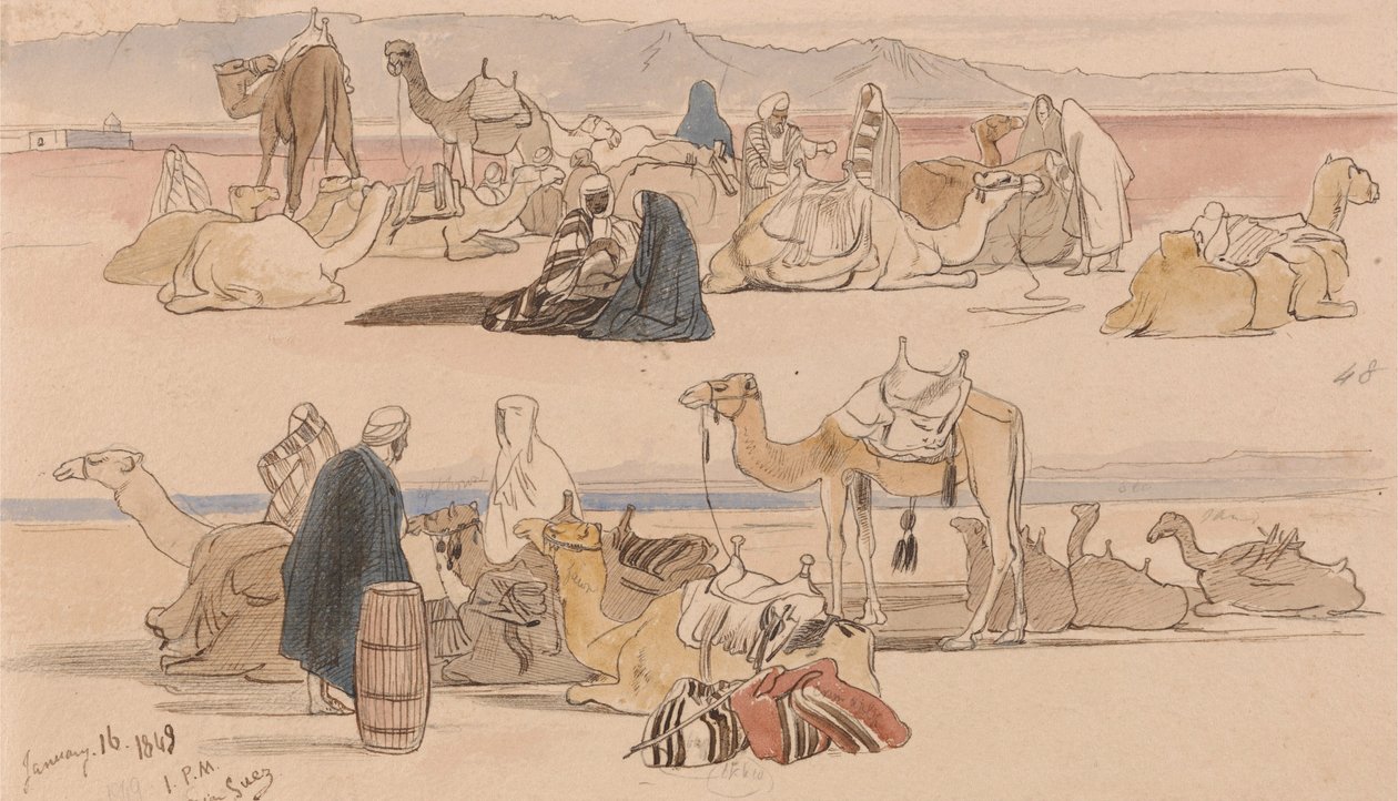 Vicino a Suez da Edward Lear