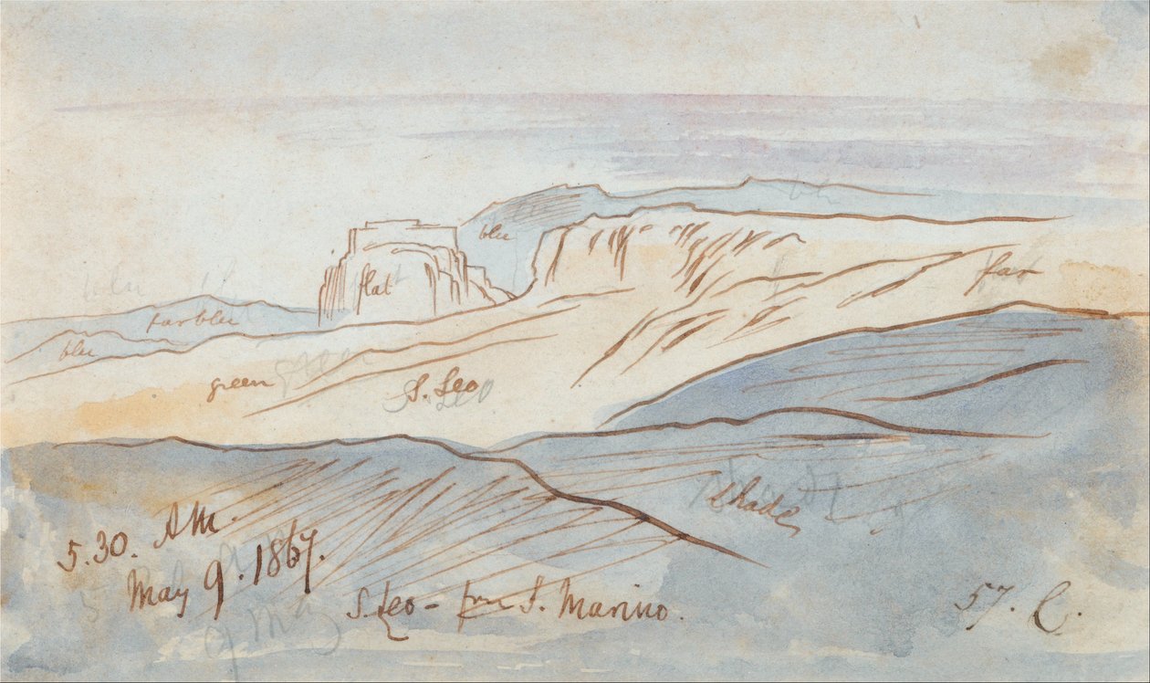 San Leo da San Marino da Edward Lear