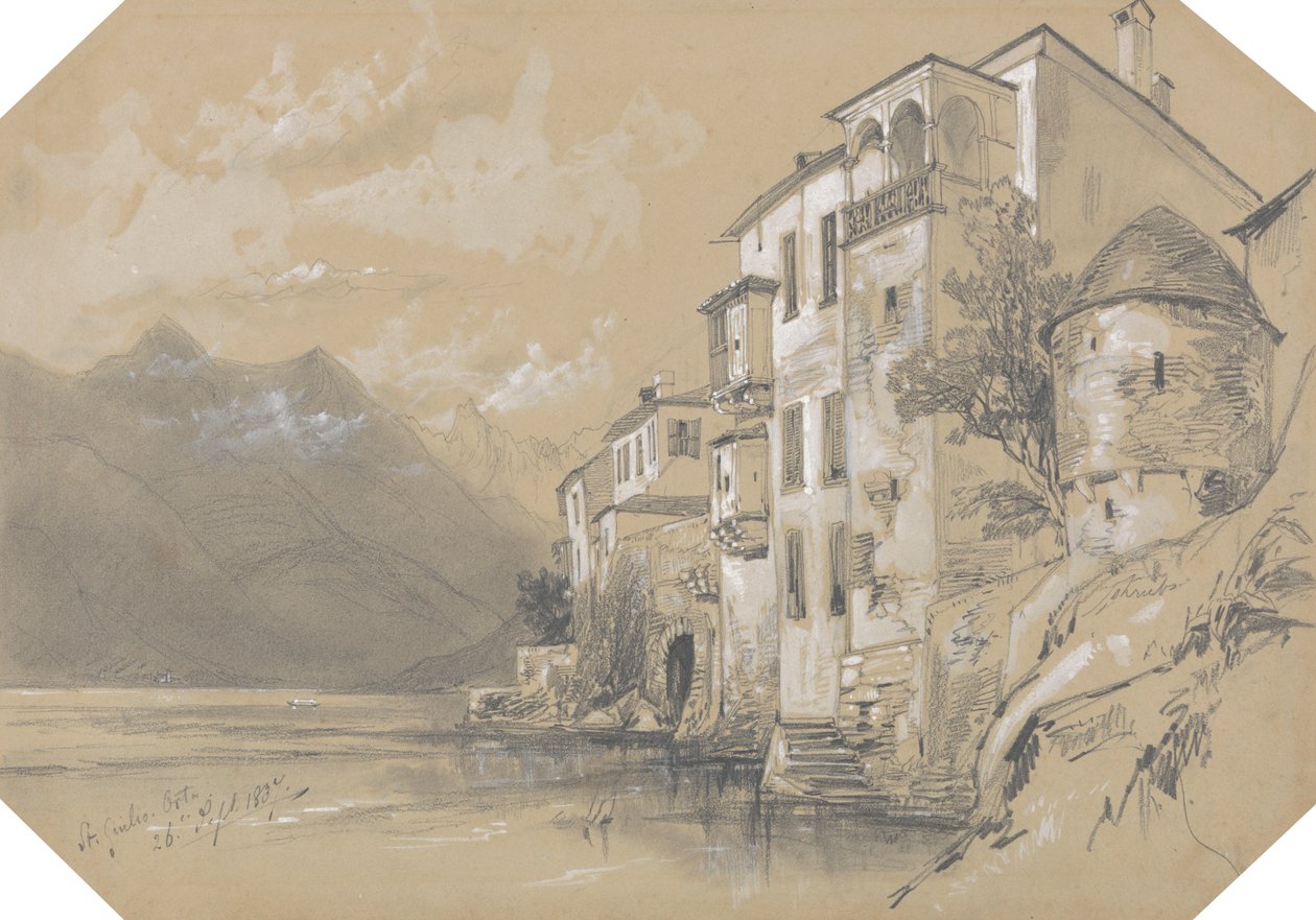 San Giulio, Orta, 26 Settembre 1837 da Edward Lear