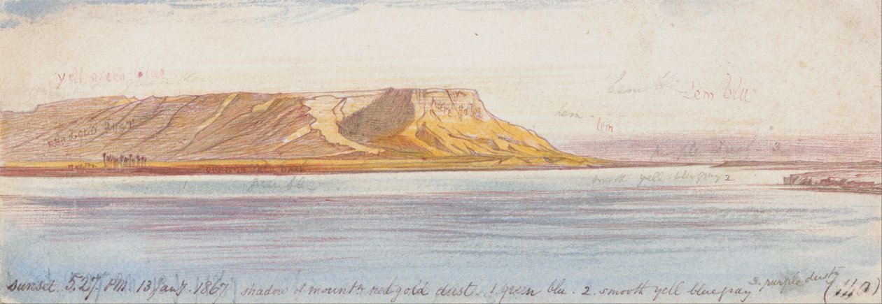 Tramonto lungo il Nilo da Edward Lear