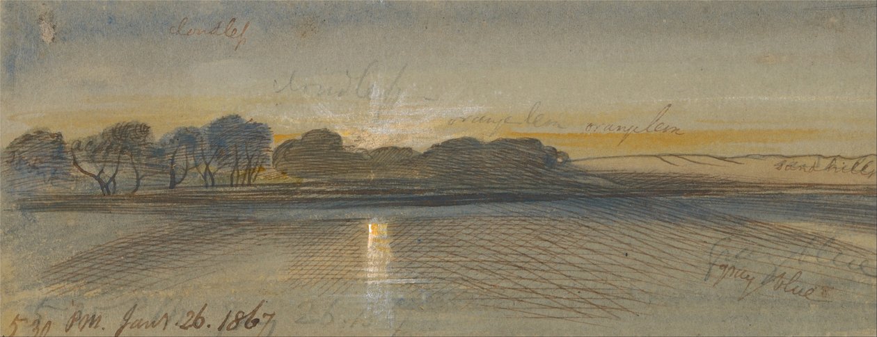Tramonto sul Nilo da Edward Lear