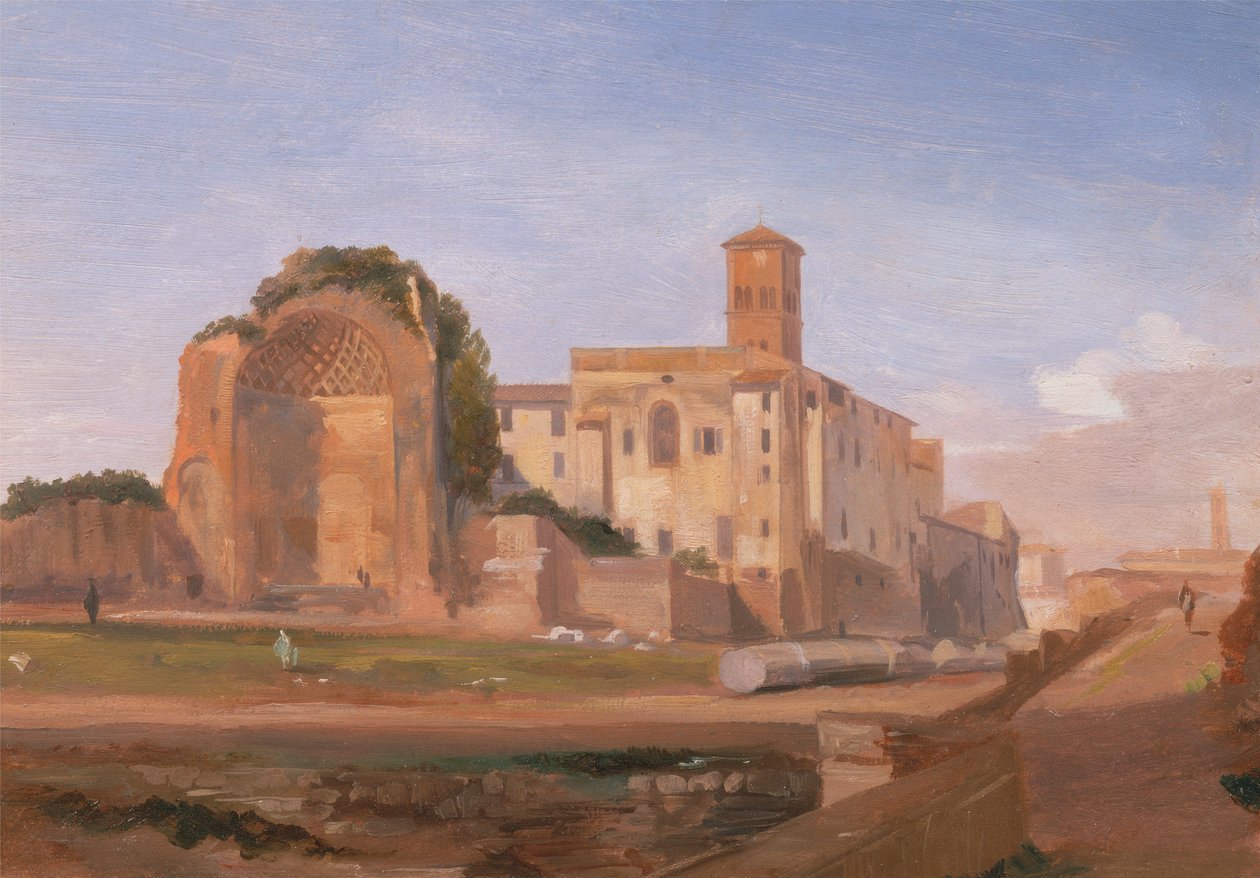 Tempio di Venere e Roma, Roma da Edward Lear