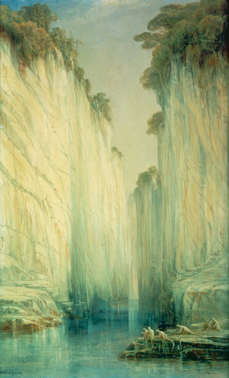Le rocce di marmo, Jabalpur, Madhya Pradesh da Edward Lear