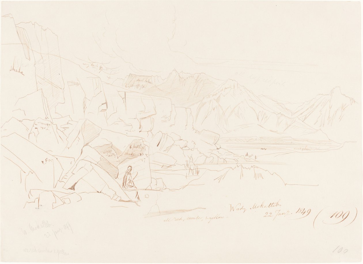 Wady Mokatteb, 1849 da Edward Lear