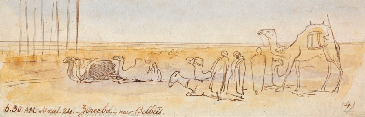 Zereeba, vicino a Belbeis da Edward Lear