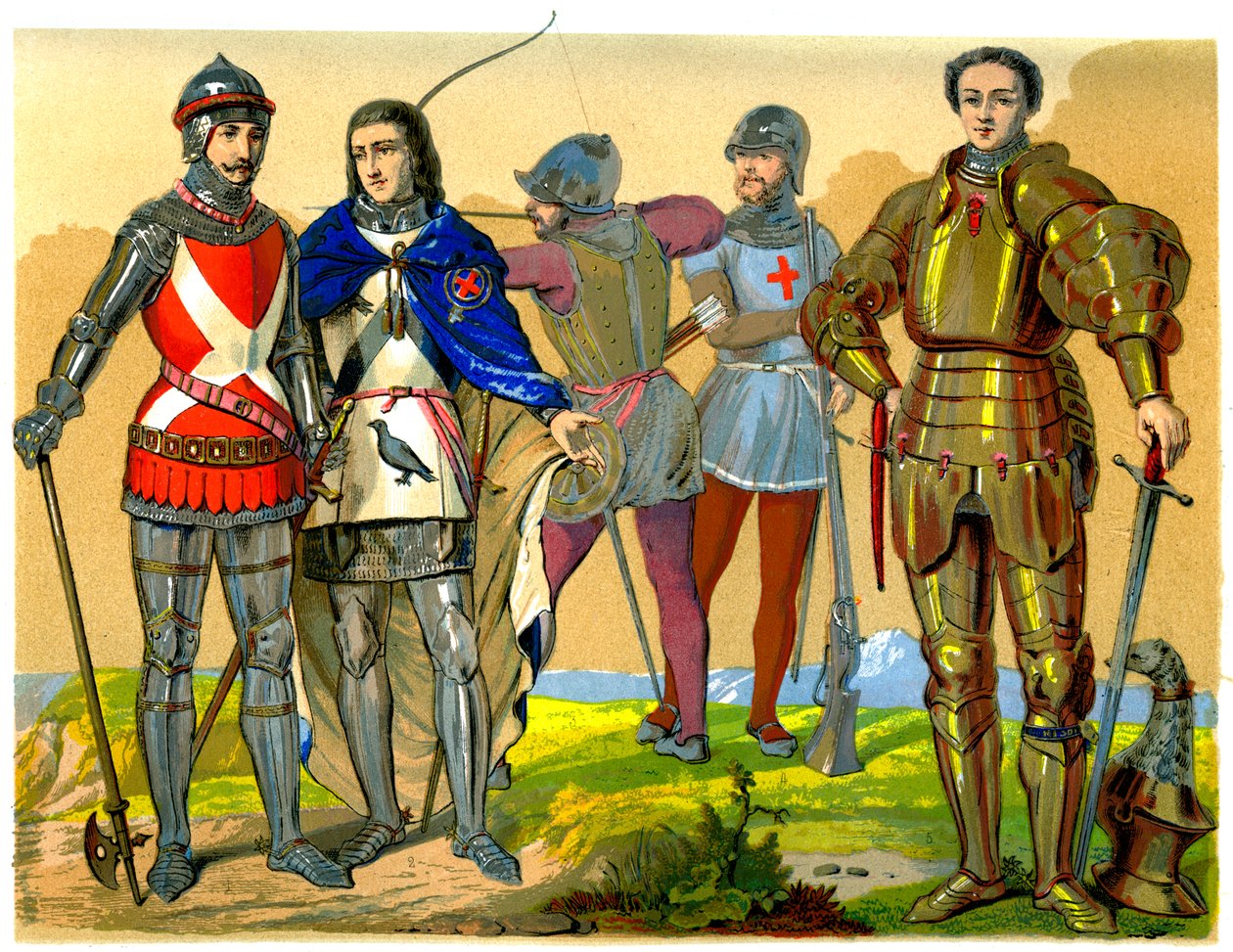 Uniforme da battaglia inglese, XV-XVI secolo da Edward May