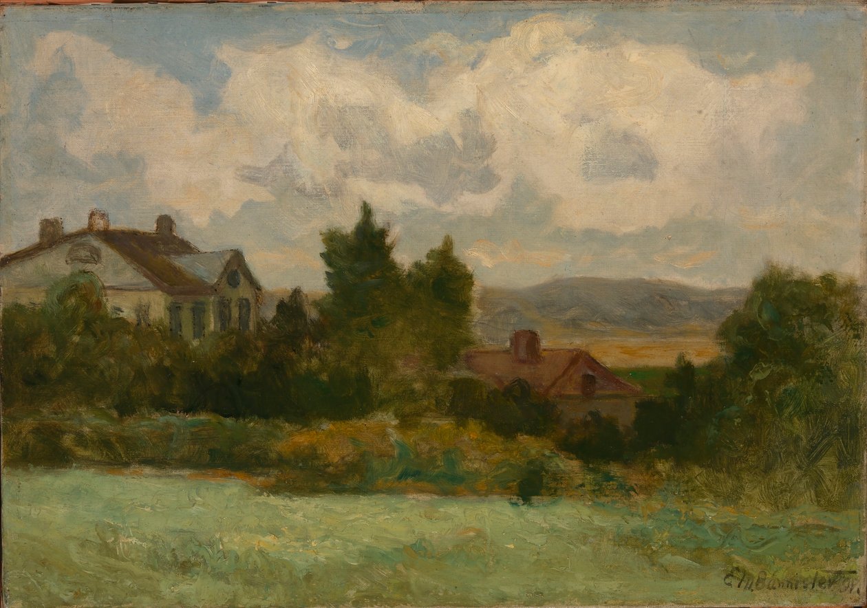 Senza titolo (case e alberi) da Edward Mitchell Bannister