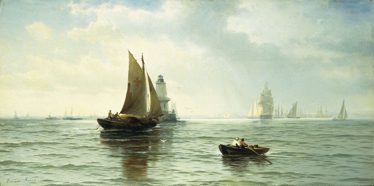 Intorno al faro da Edward Moran