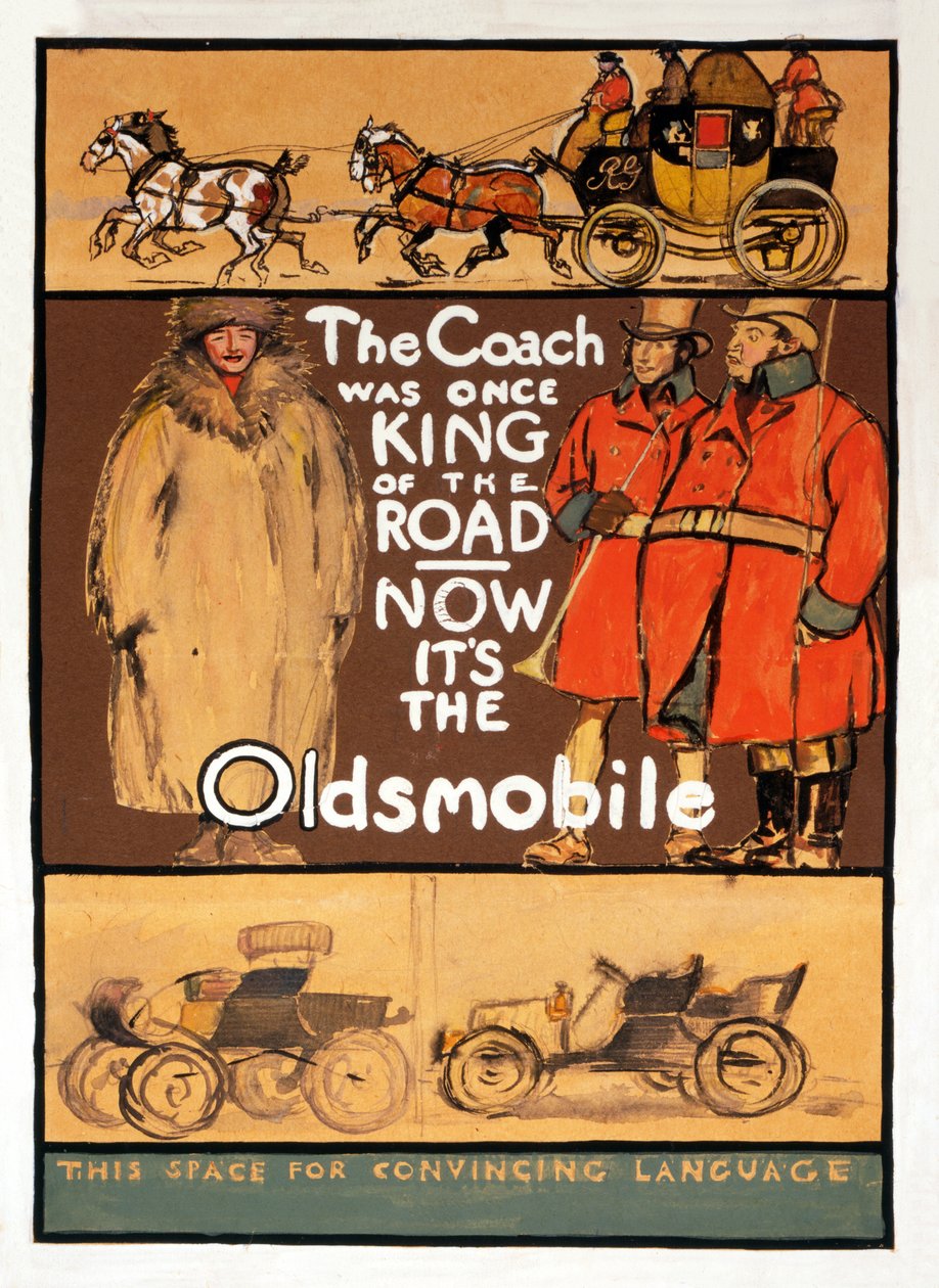 Pubblicità per Oldsmobile da Edward Penfield