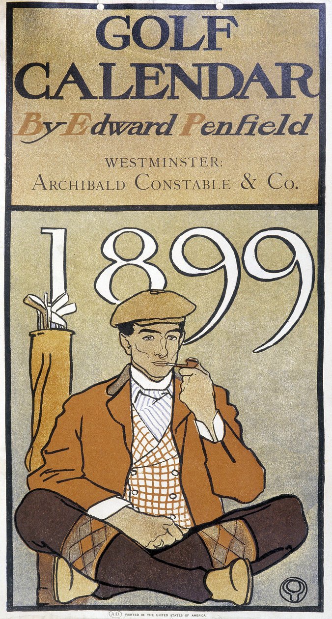Calendario: Golf Calendar di Edward Penfield da Edward Penfield