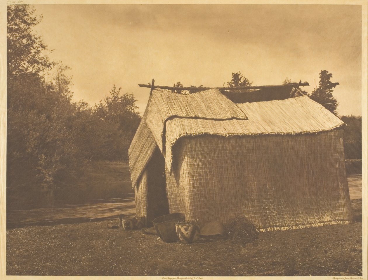Una casa di stuoie - Skokomish da Edward Sheriff Curtis