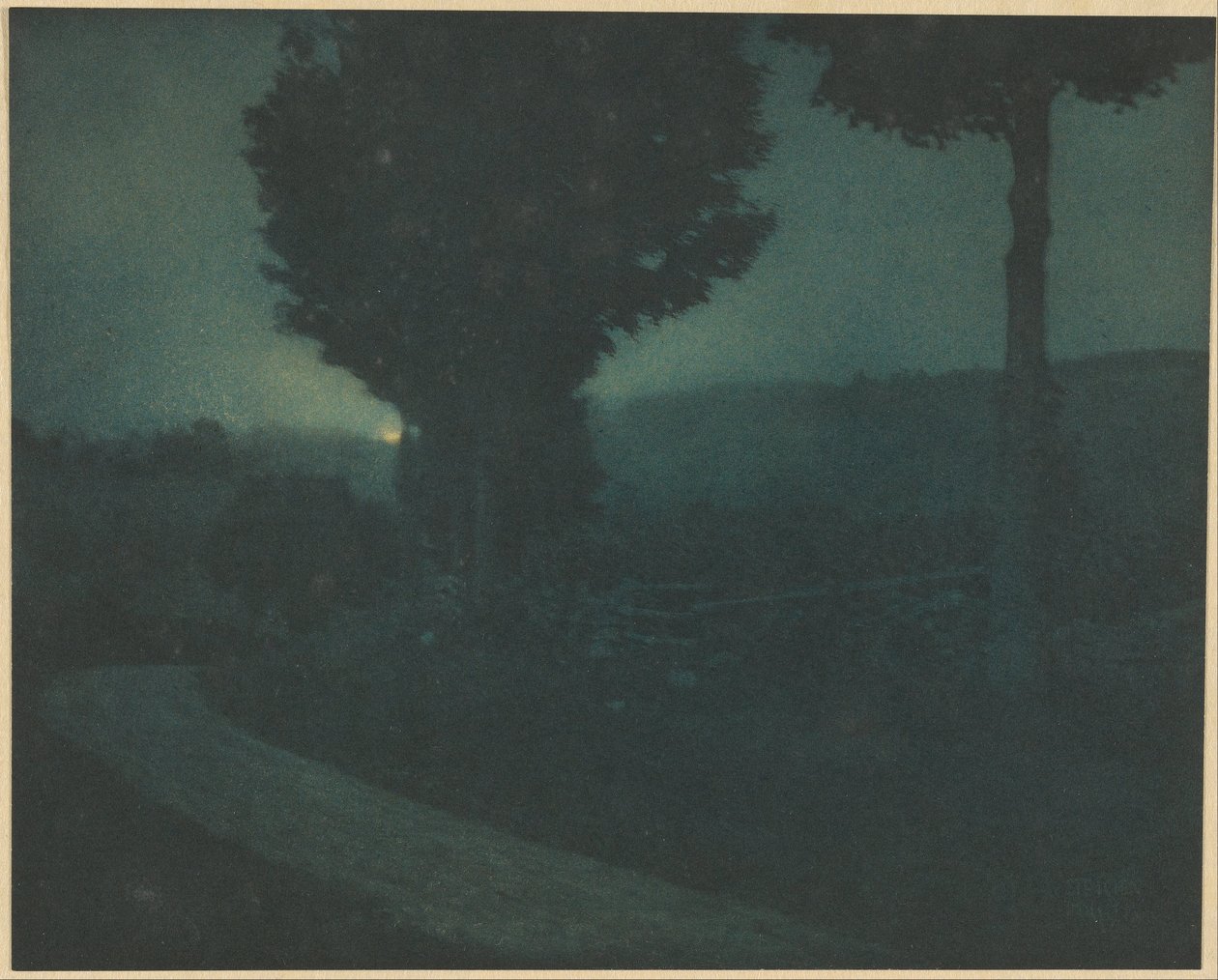 Strada nella valle - Sorgere della luna da Edward Steichen