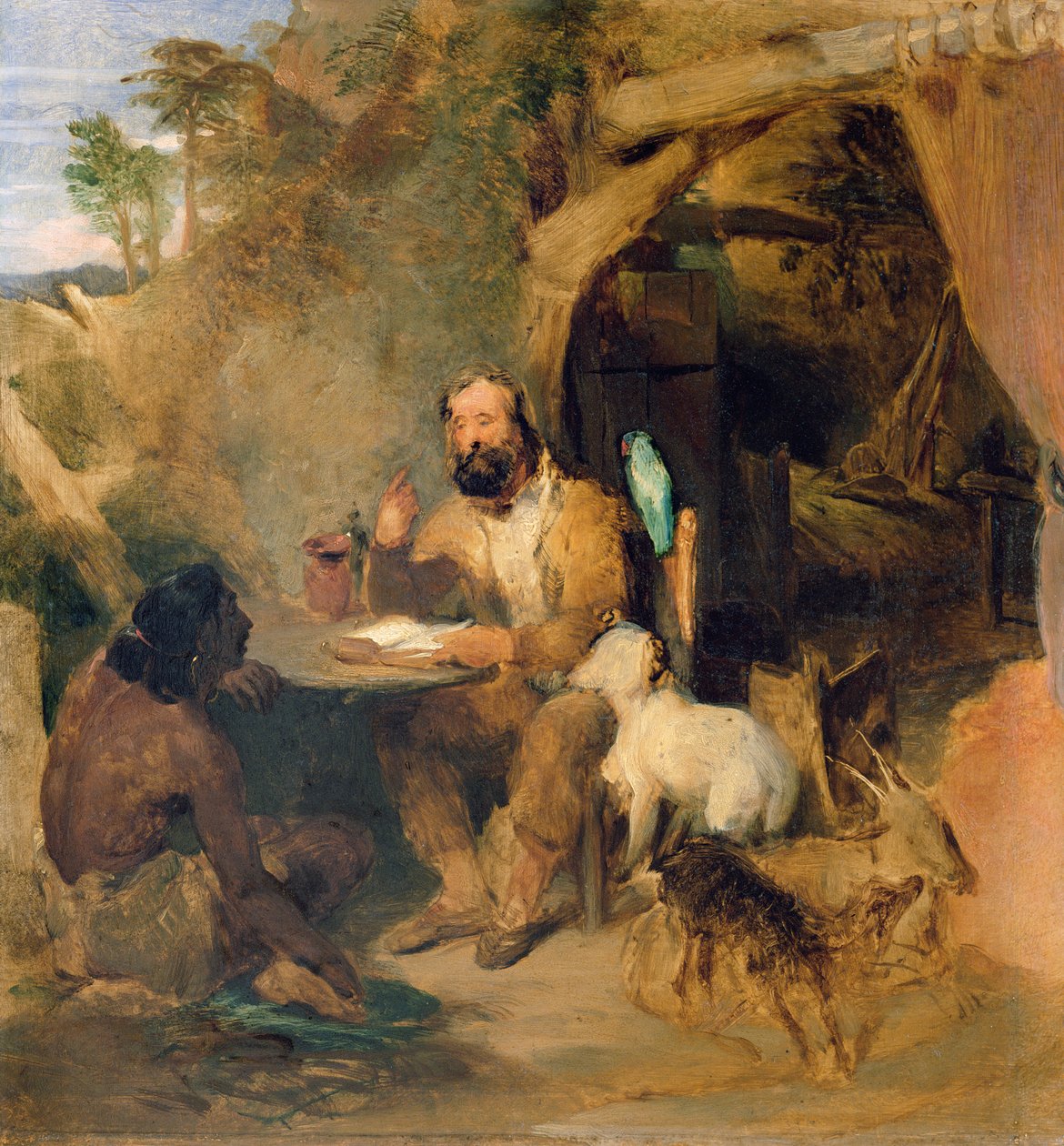 Robinson Crusoe, 1827 da Edwin Landseer