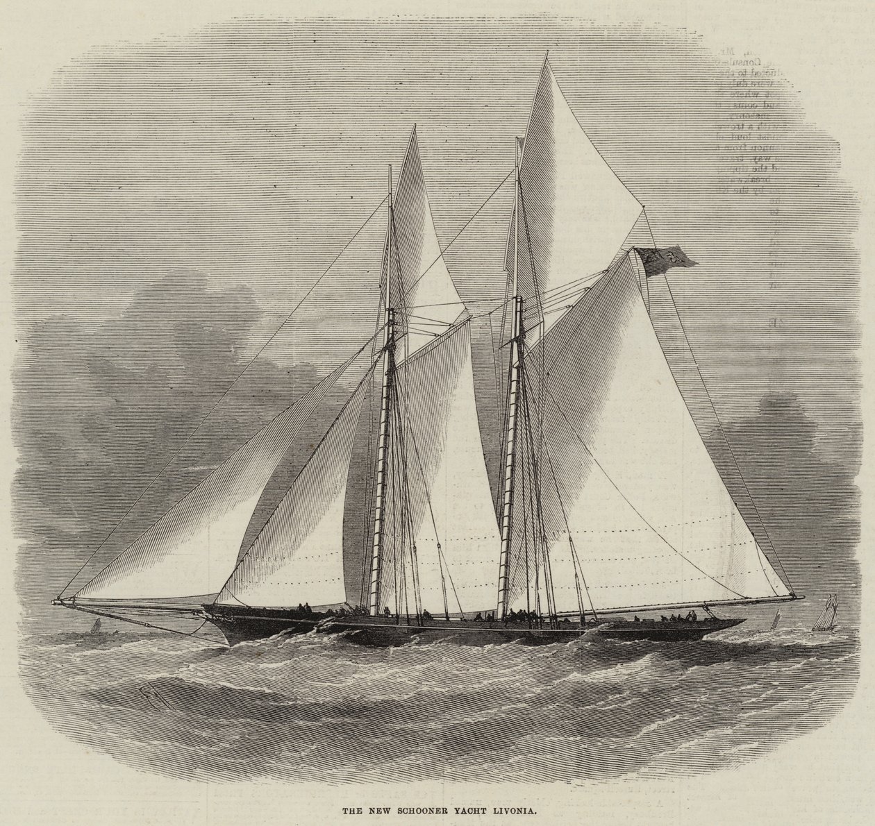 Il Nuovo Yacht Schooner Livonia da Edwin Weedon