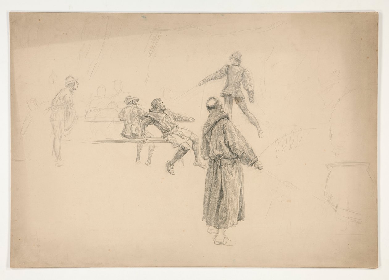 Disegno di figura da Edwin Austin Abbey