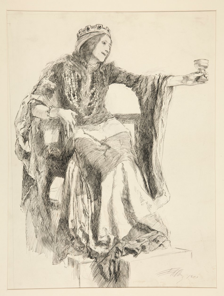Lady Macbeth, Atto III, scena iv, Macbeth da Edwin Austin Abbey