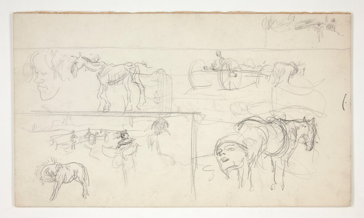 Foglio di schizzi da Edwin Austin Abbey