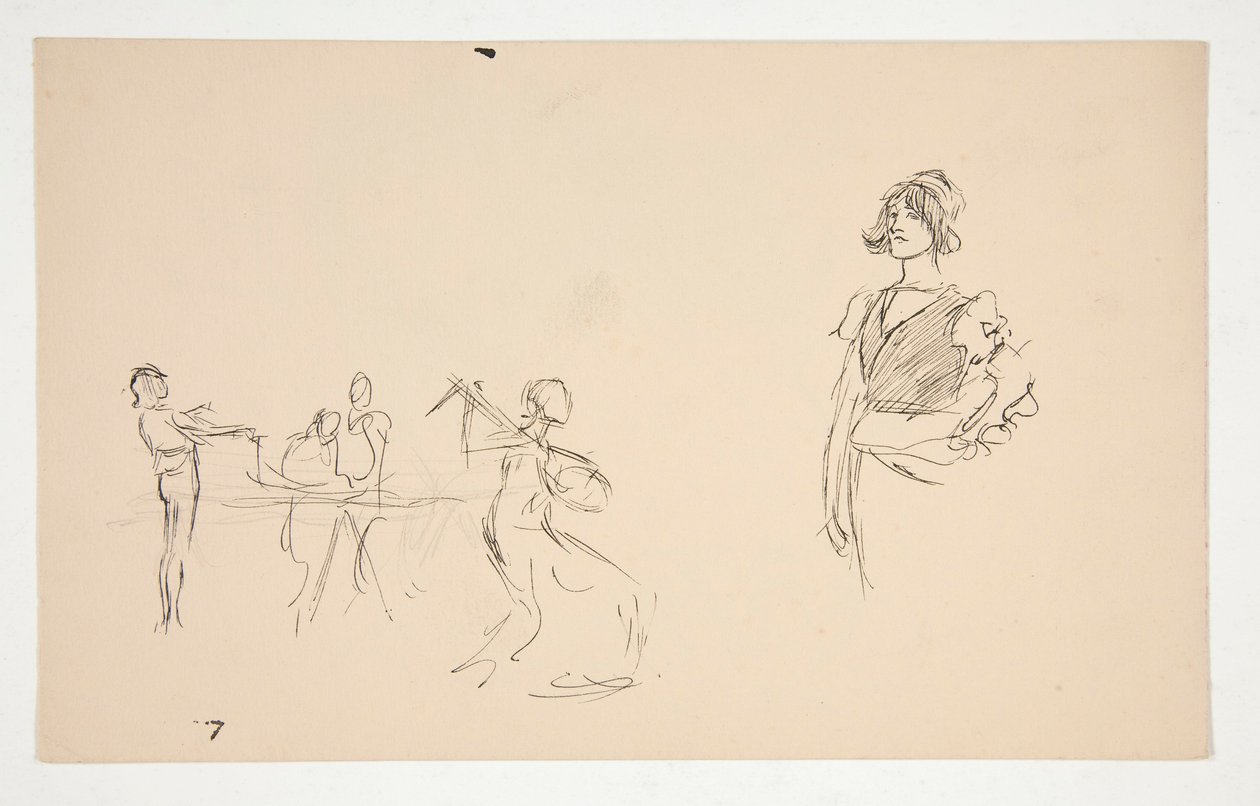 Foglio di schizzi da Edwin Austin Abbey