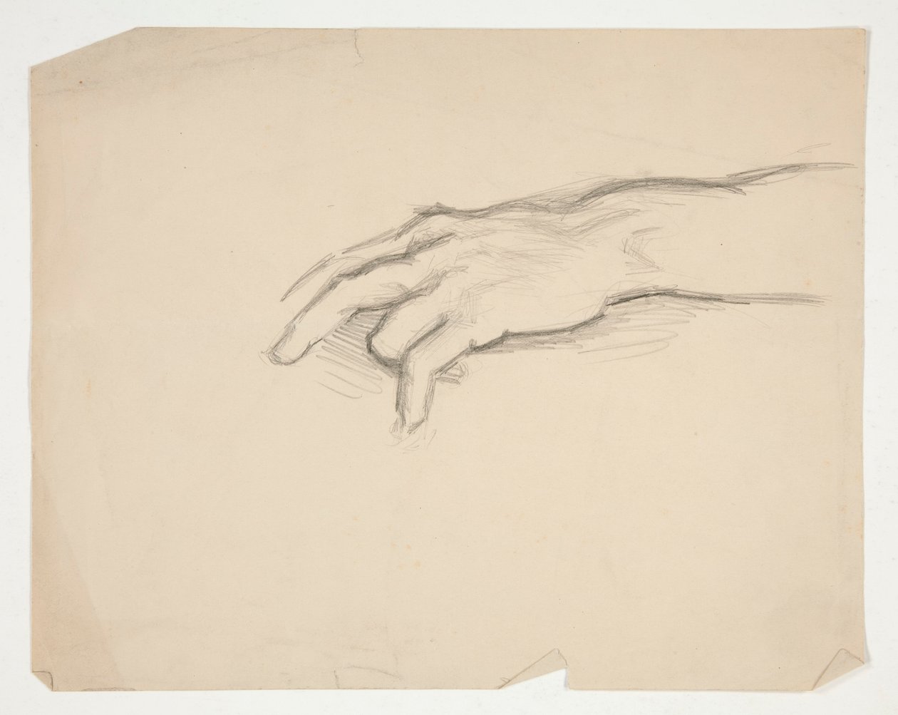 Schizzo di una mano da Edwin Austin Abbey