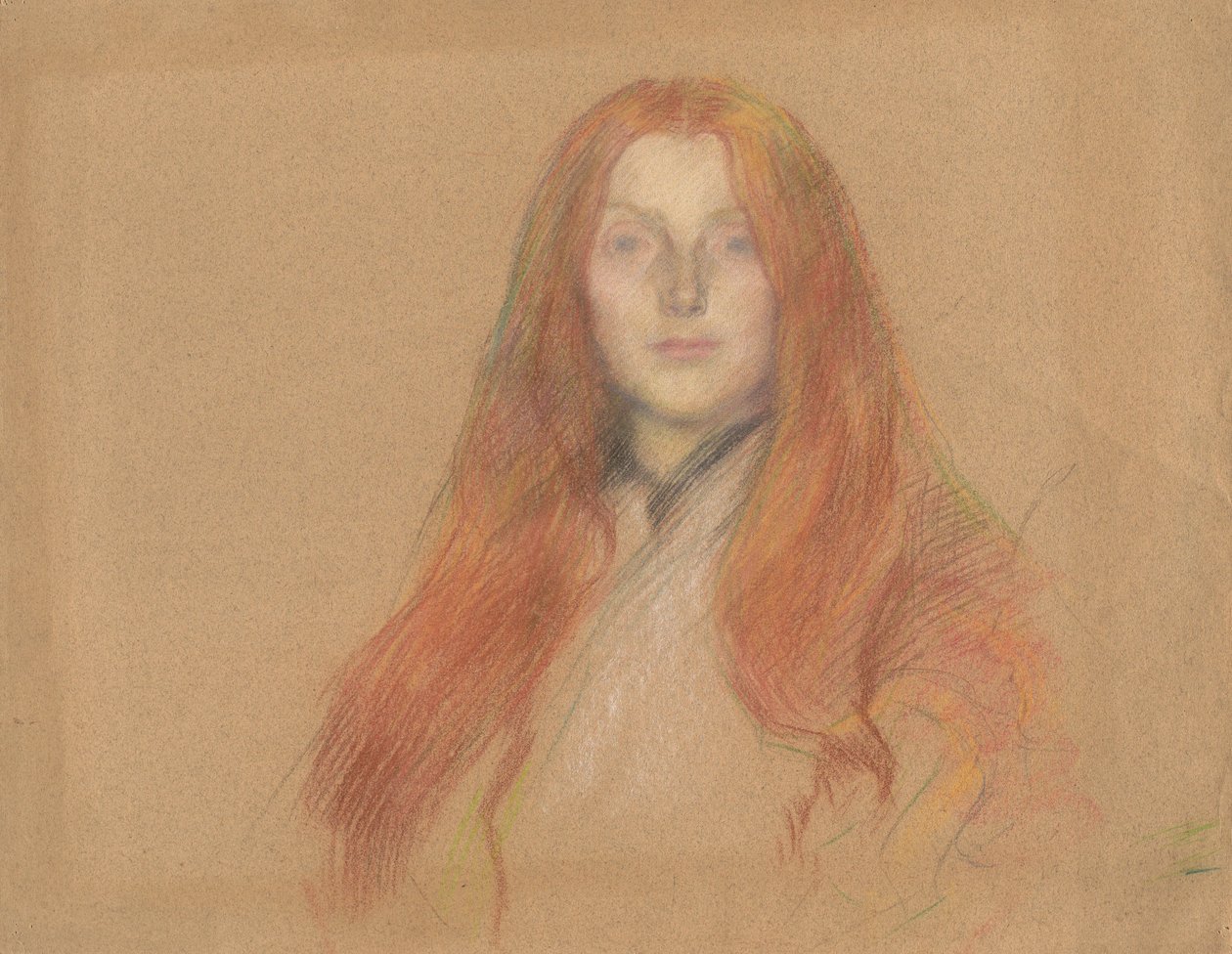 Studio per la testa di Ofelia da Edwin Austin Abbey