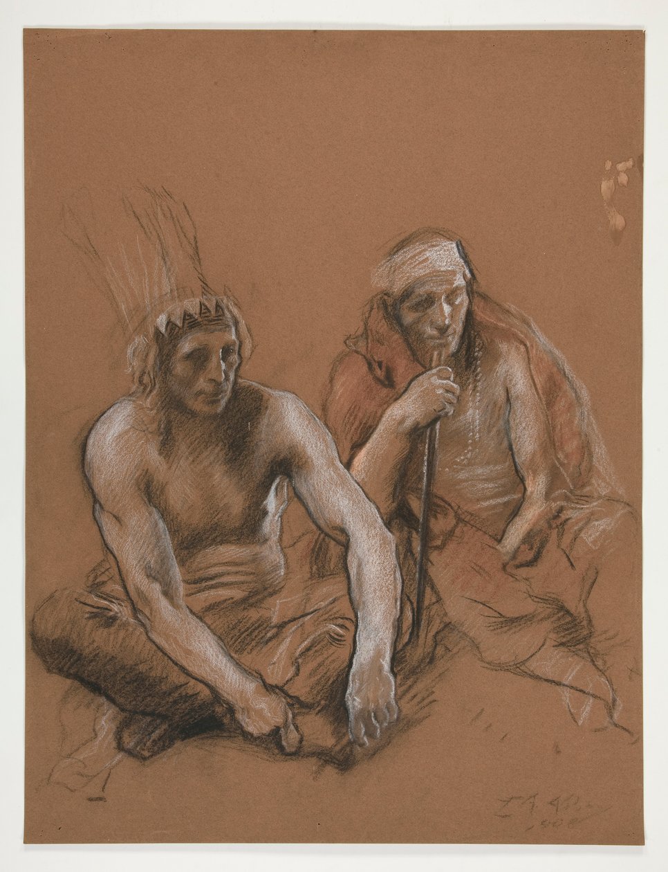 Studio di due indiani per da Edwin Austin Abbey