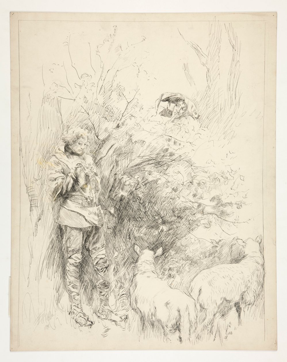 La canzone del narciso. Pastore e sciocco da Edwin Austin Abbey