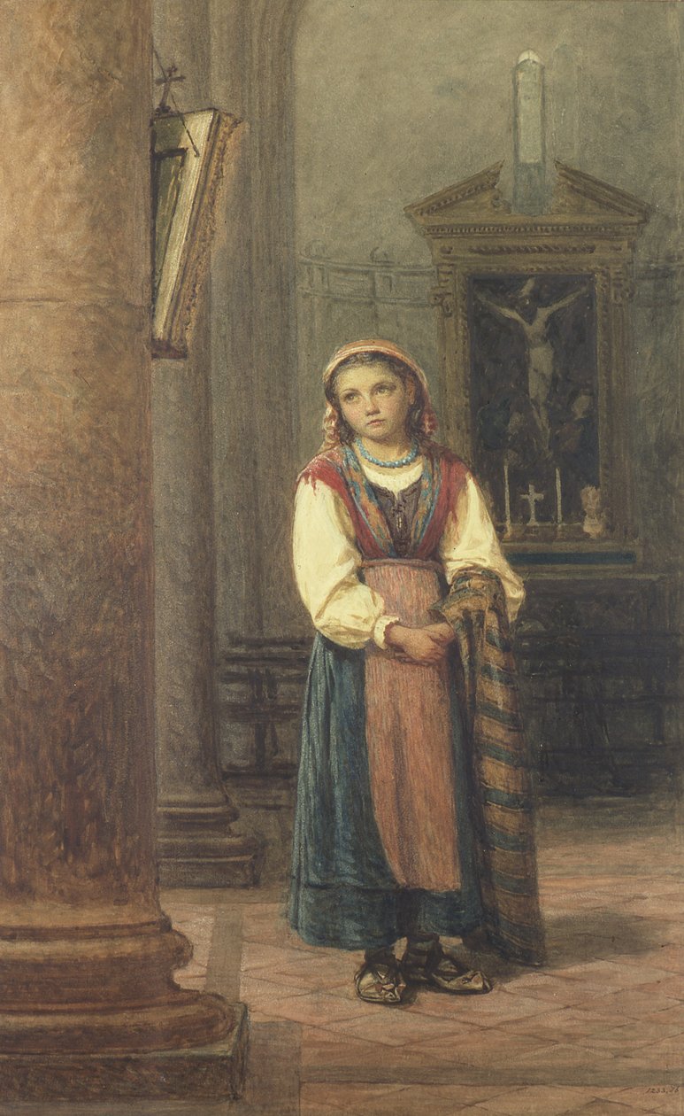 Ragazza italiana in chiesa da Edwin Bale