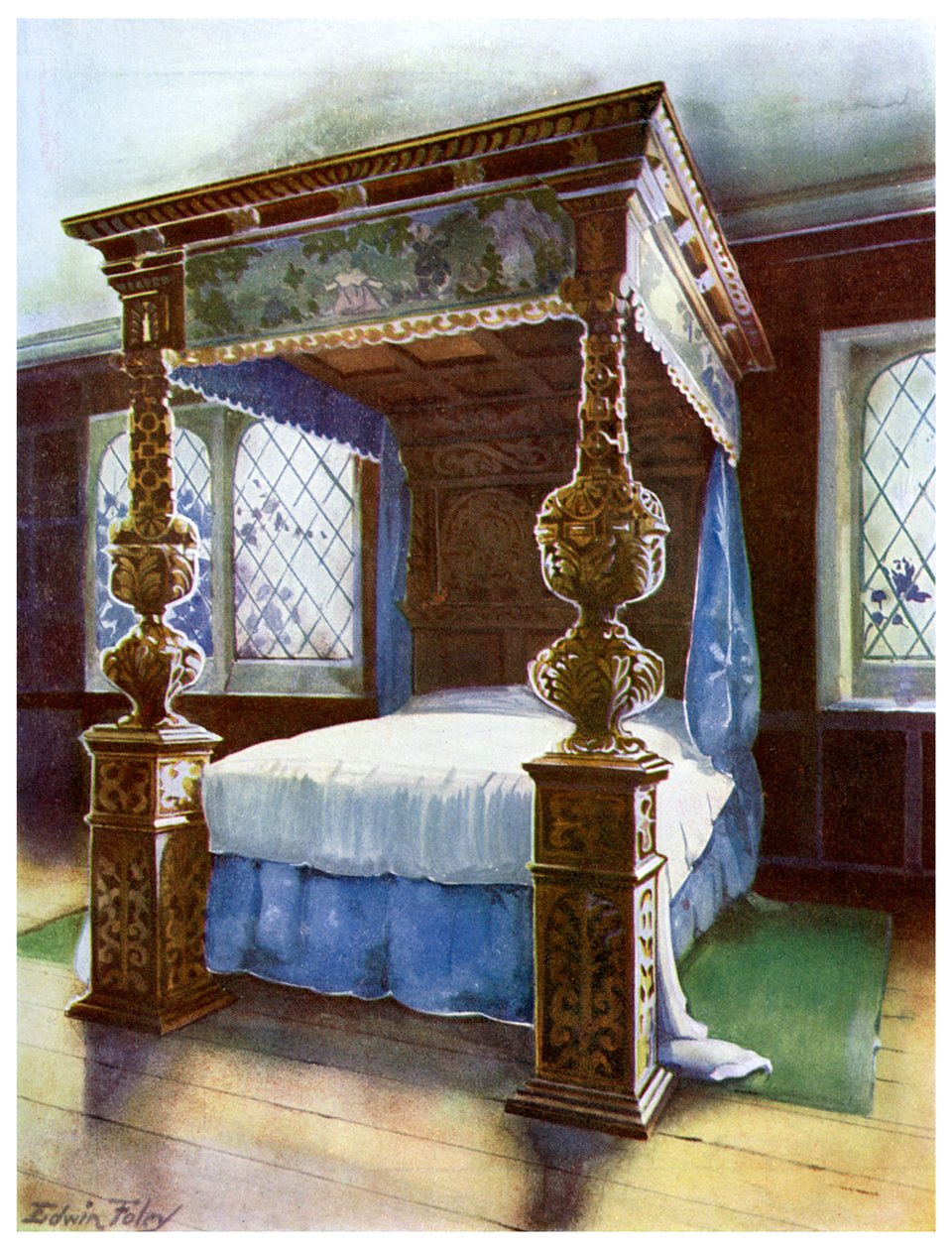 Il letto di Littlecote, 1910 da Edwin Foley