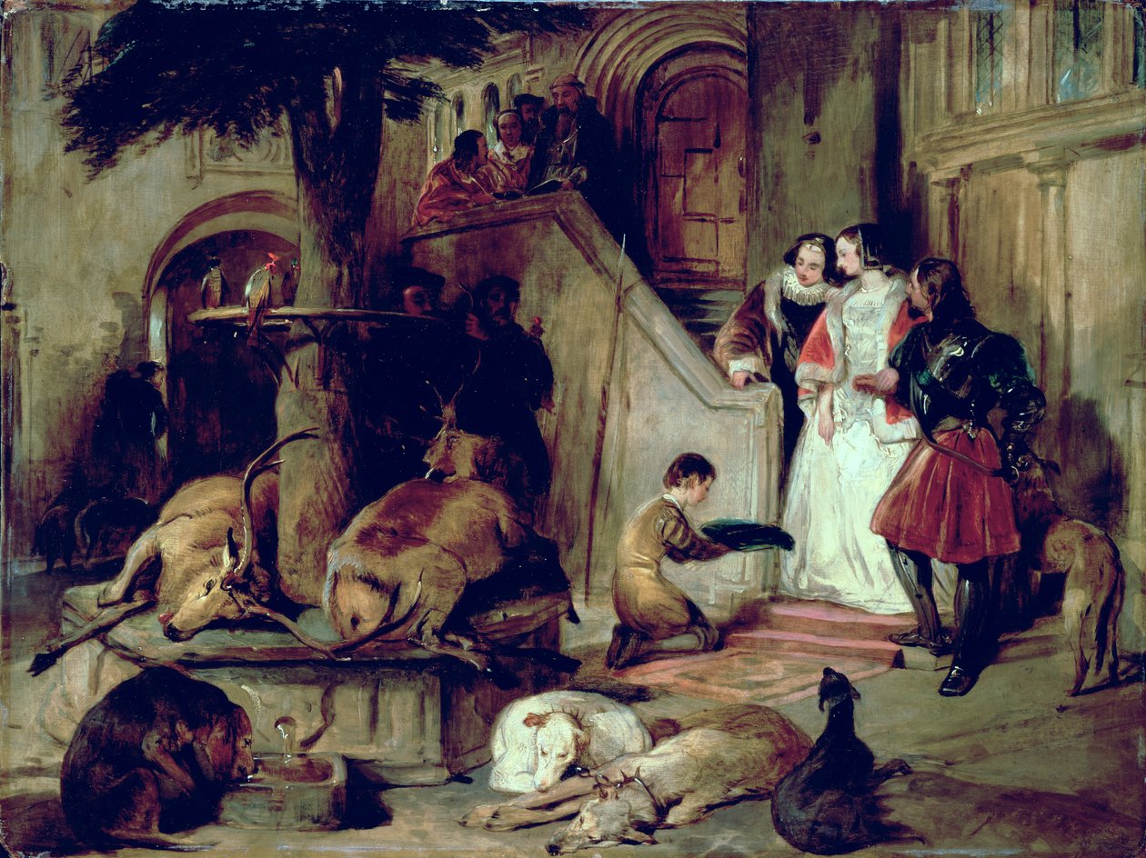 Un cortile nei tempi antichi da Edwin Landseer
