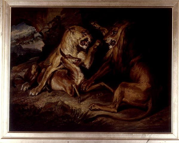 Leoni su una preda da Edwin Landseer
