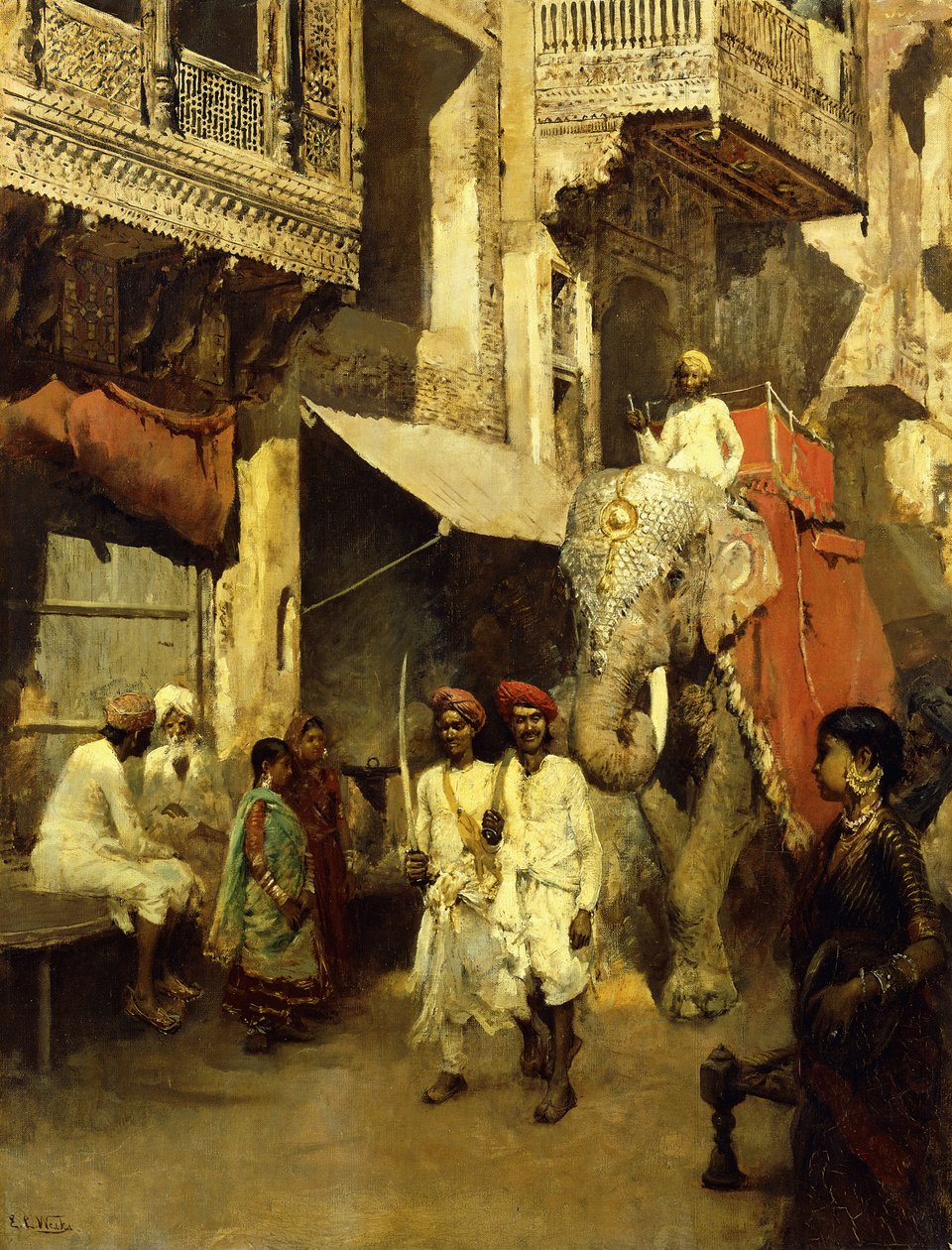 Passeggiata in una strada indiana da Edwin Lord Weeks