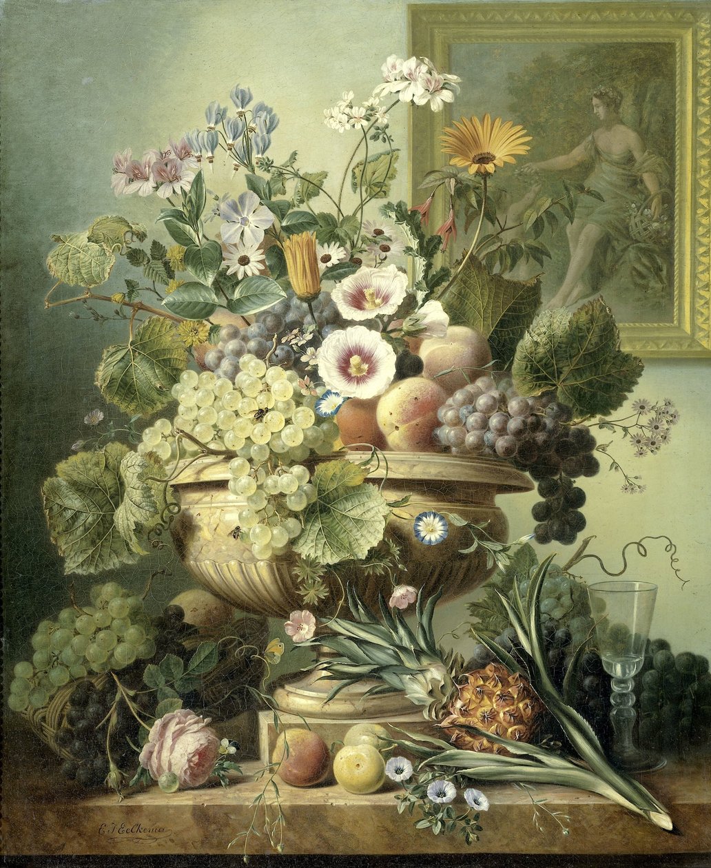 Natura morta con fiori e frutta da Eelke Jelles Eelkema