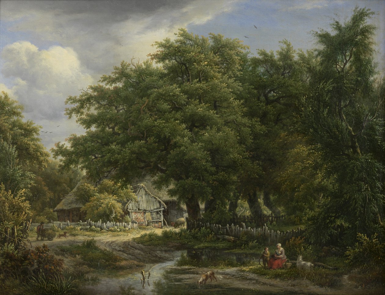 Casa di contadini tra gli alberi (Emmen) da Egbert van Drielst  