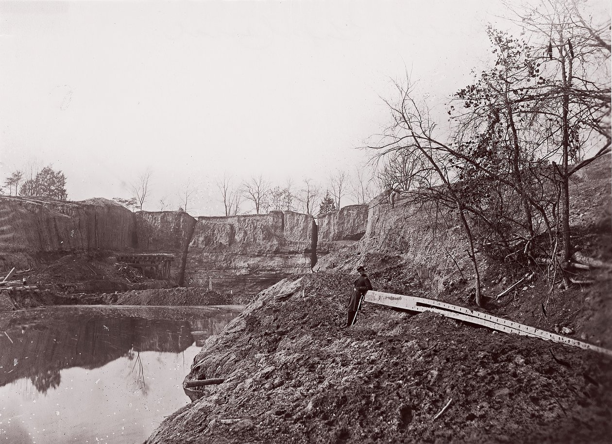 Canale di Dutch Gap, 1865 da Egbert Guy Fowx