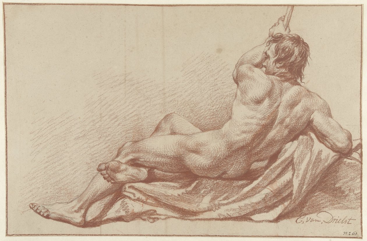 Nudo accademico sdraiato da Egbert van Drielst