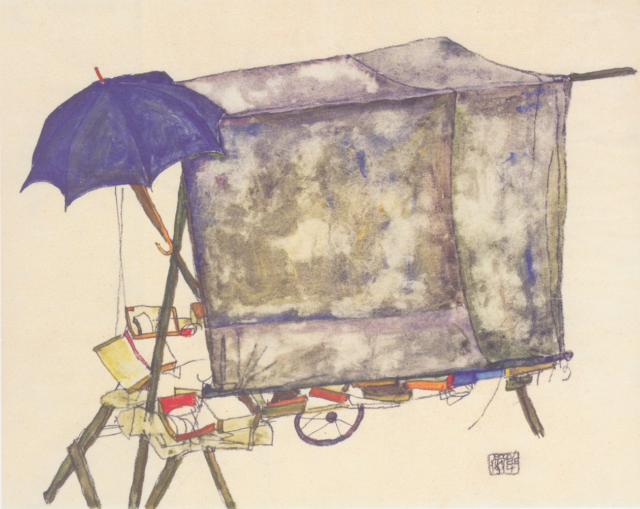 Bancarella del mercato da Egon Schiele