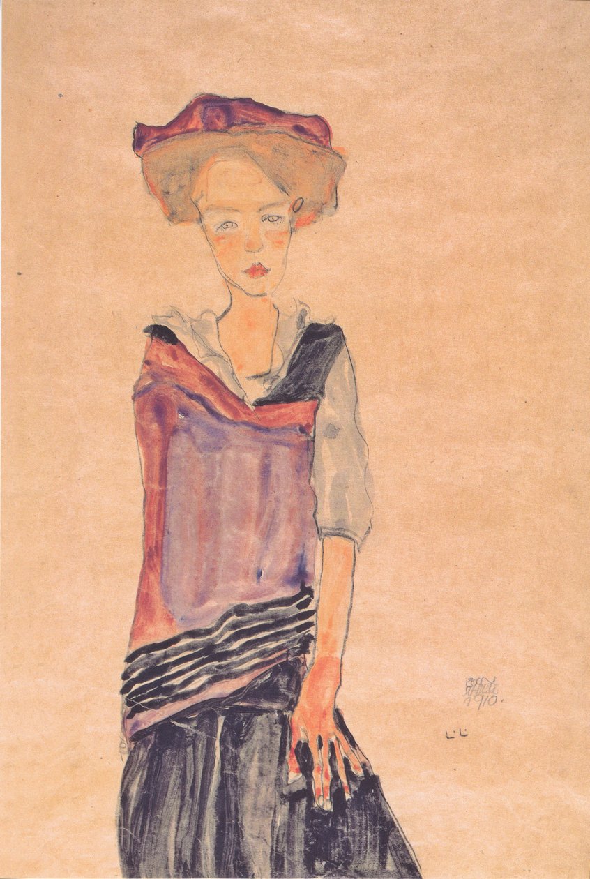 Ragazza in piedi da Egon Schiele
