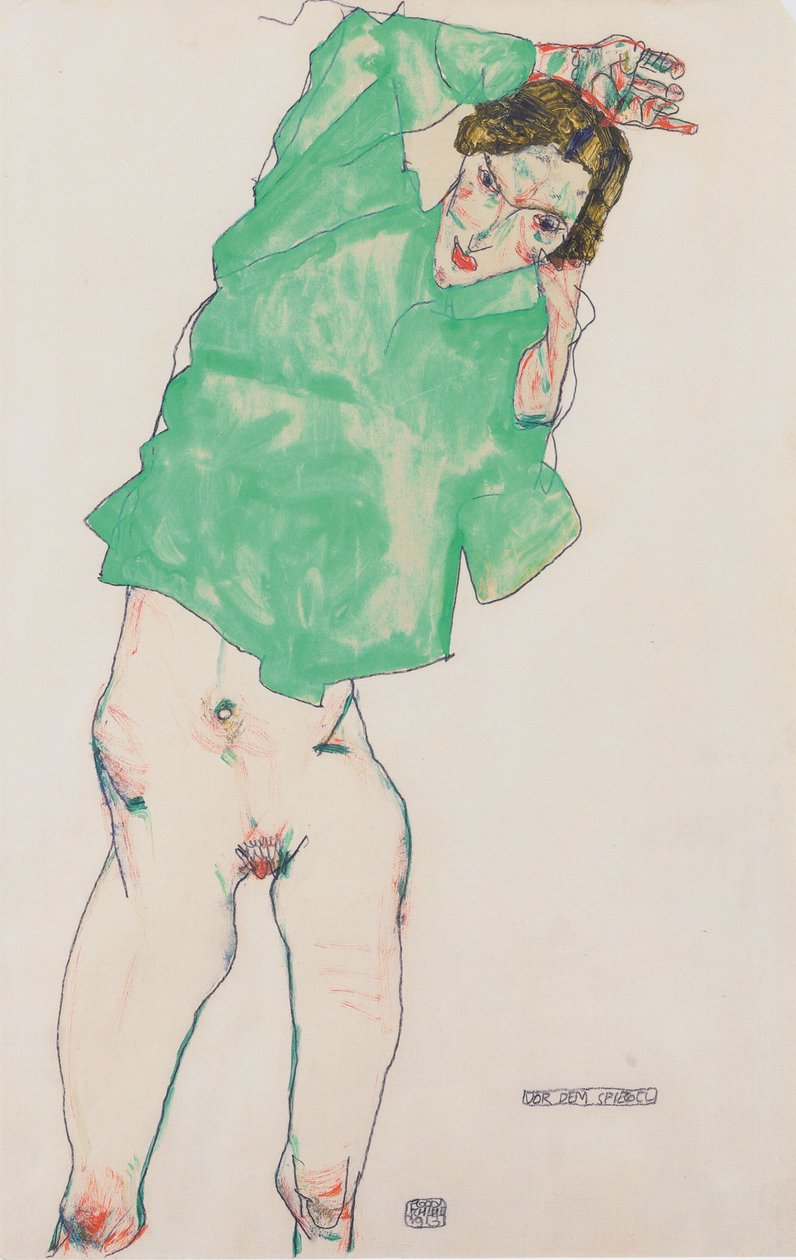 Davanti allo specchio da Egon Schiele