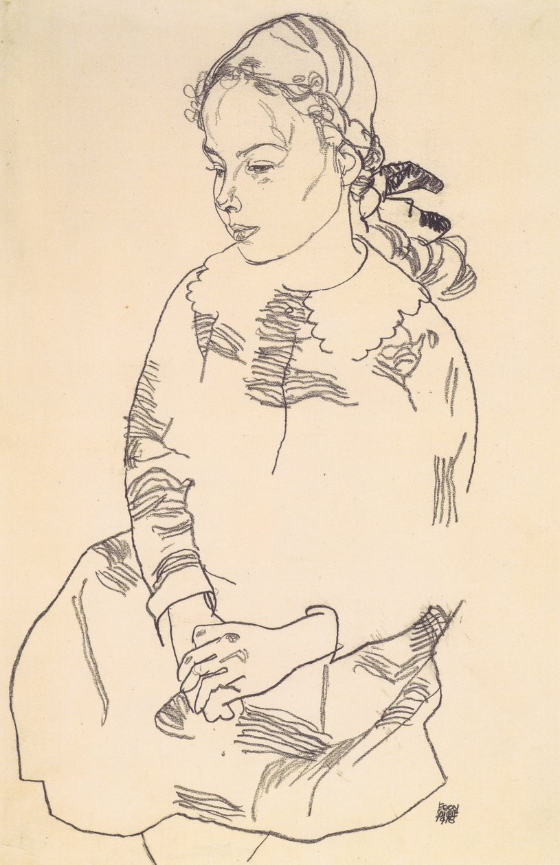 Ritratto di Eva Steiner da Egon Schiele