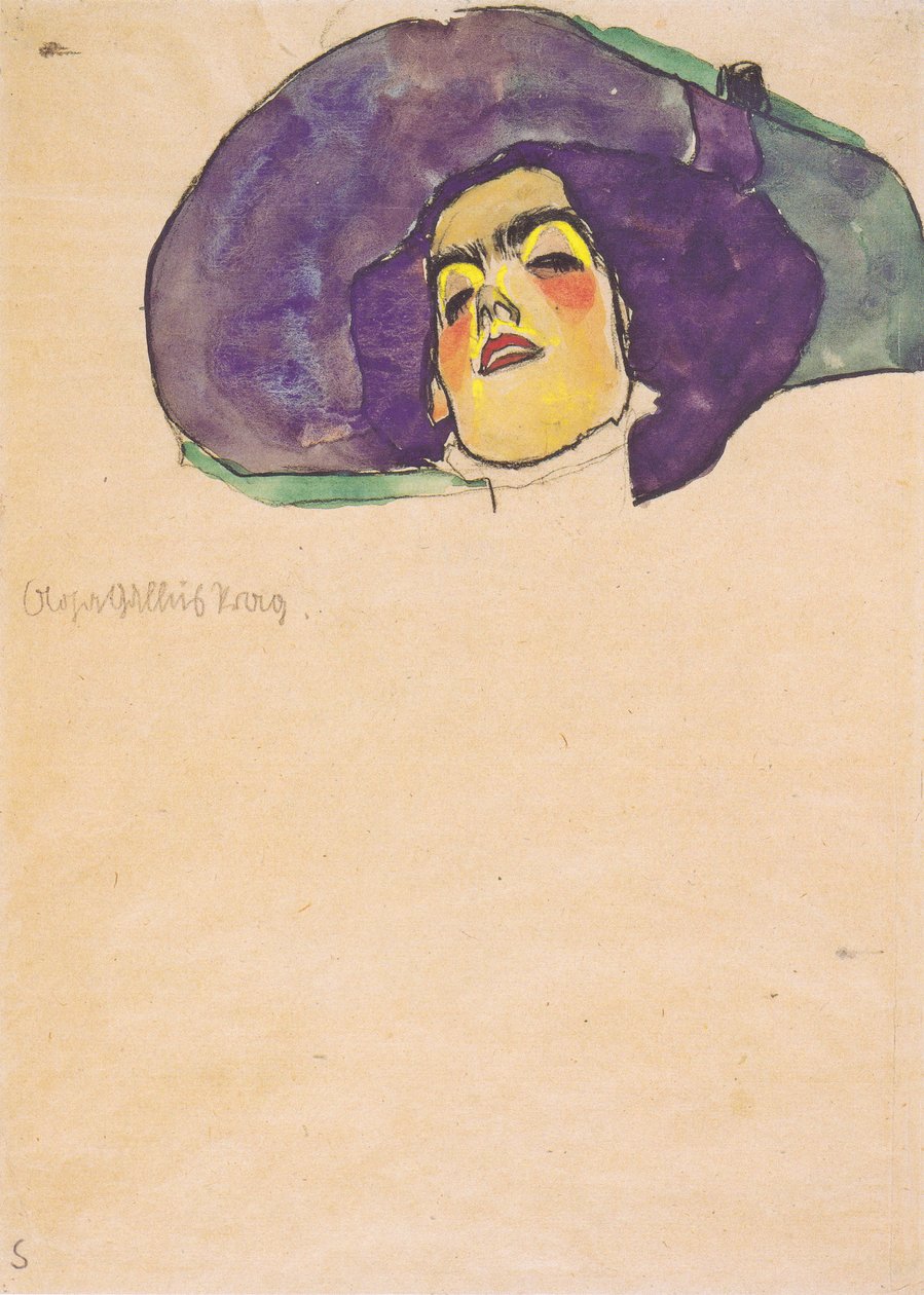 Ritratto di Olga Gallus Praga da Egon Schiele