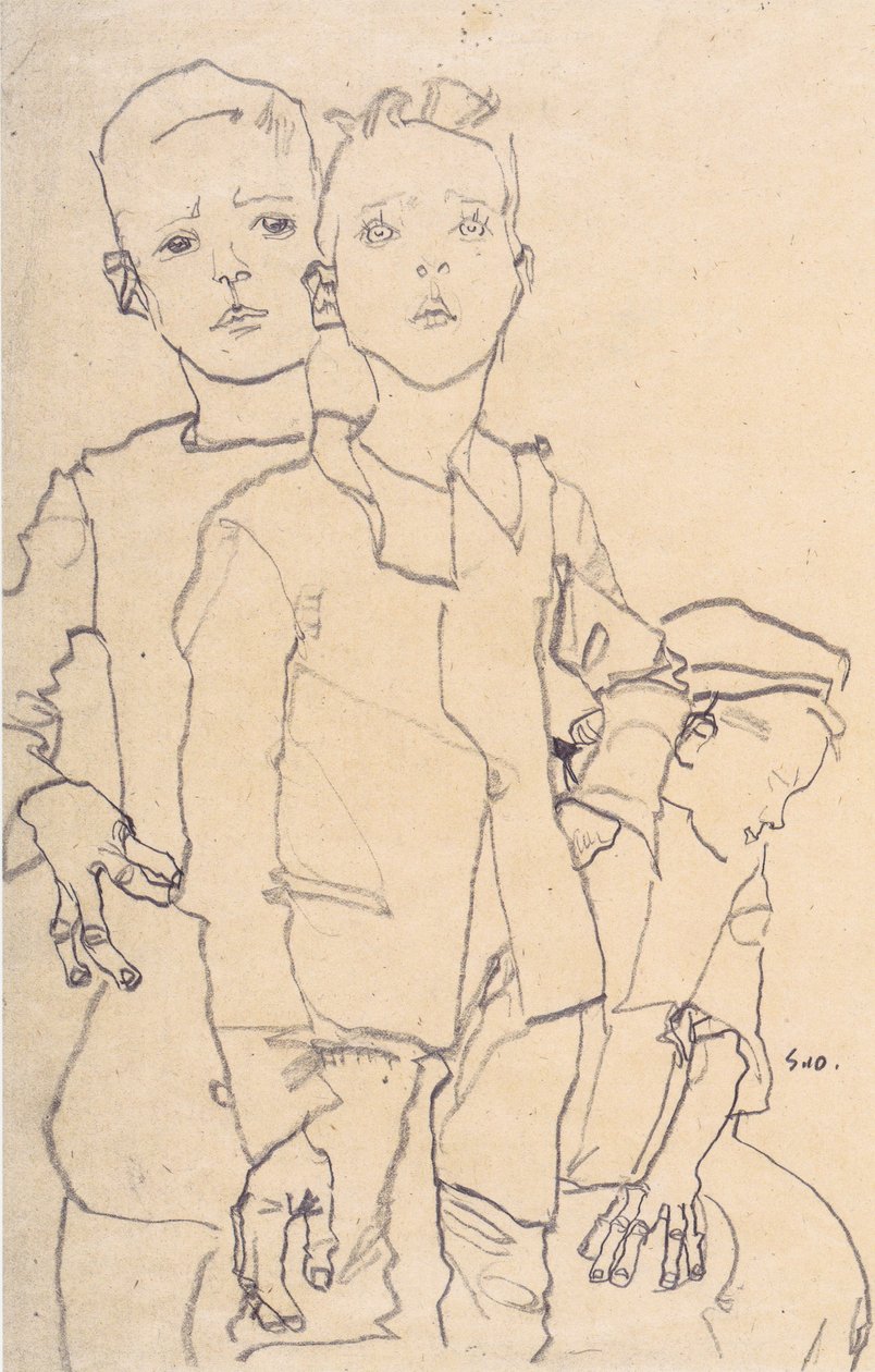 Tre ragazzi di strada da Egon Schiele