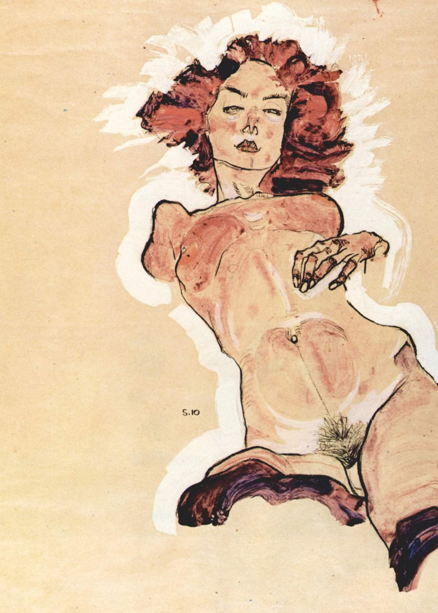 Nudo femminile da Egon Schiele