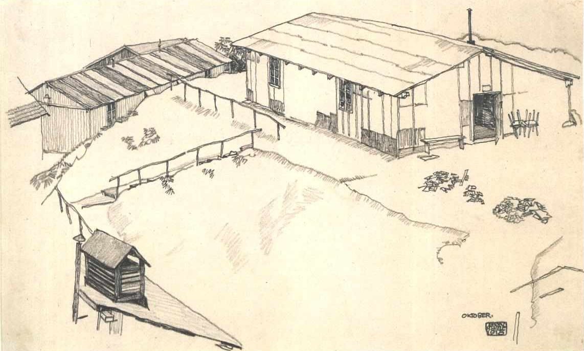 Casa con capanno da Egon Schiele