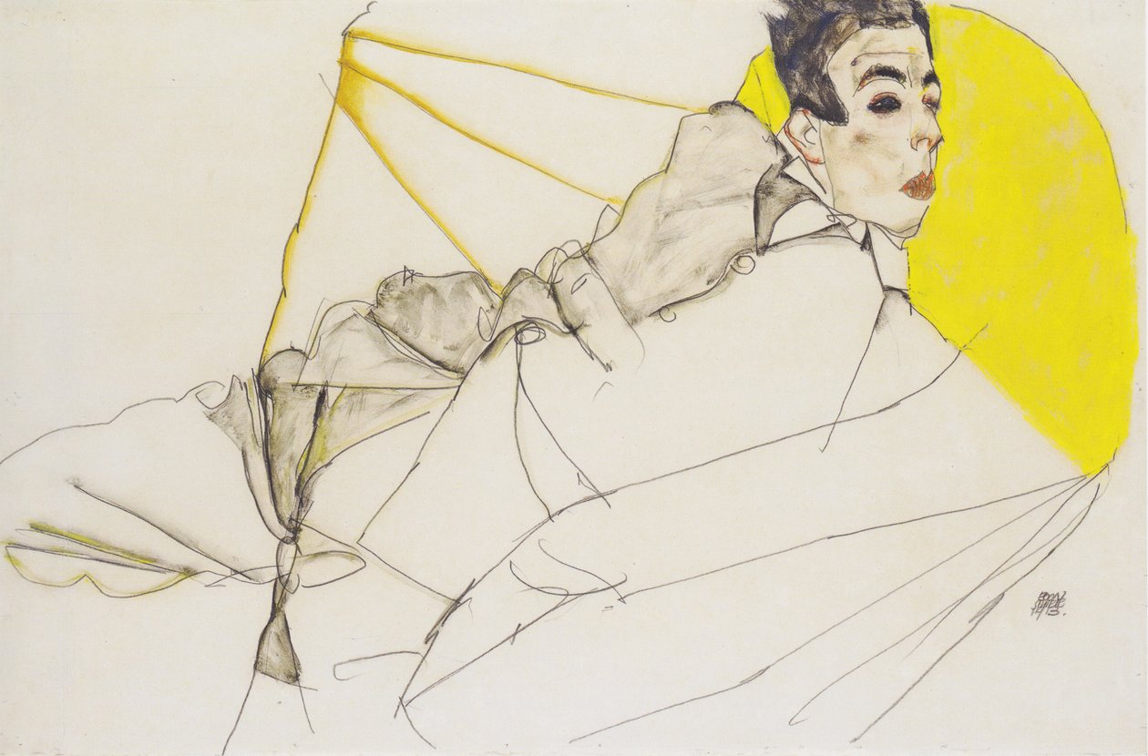 Ragazzo sdraiato (Erich Lederer) da Egon Schiele