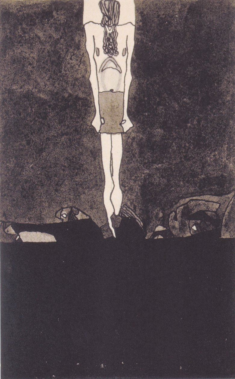 Uomo con perizoma da Egon Schiele